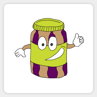 Peanut Butter And Jelly Cartoon Jar Sticker